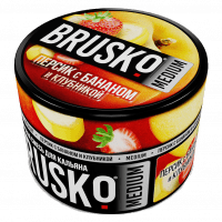 Смесь Brusko Medium - Персик с Бананом и Клубникой (50 грамм) — 